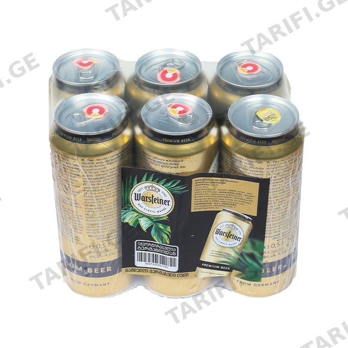 ლუდი /ვარშტაინერი/0.5ლ ქილა 6ც