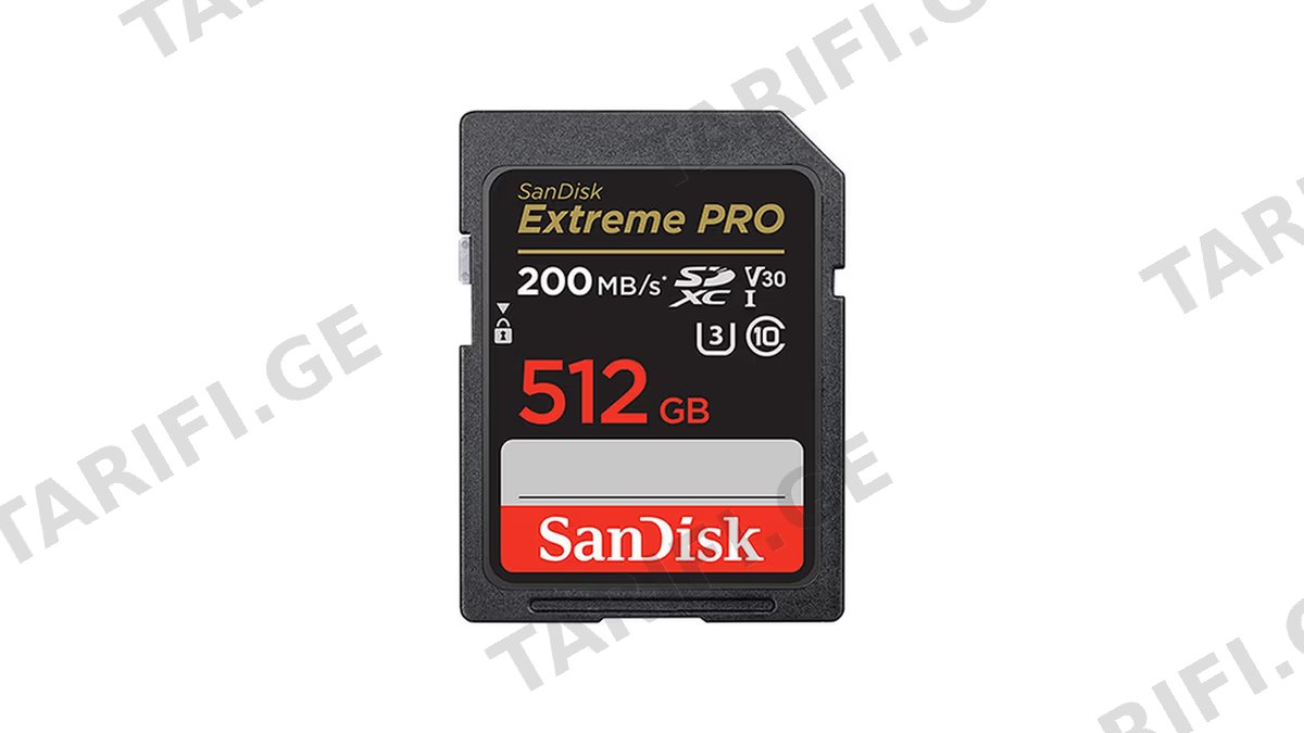 SanDisk 512GB Extreme PRO SD/XC UHS-I Card 200MB/S V30/4K Class 10 SDSDXXD-512G-GN4IN