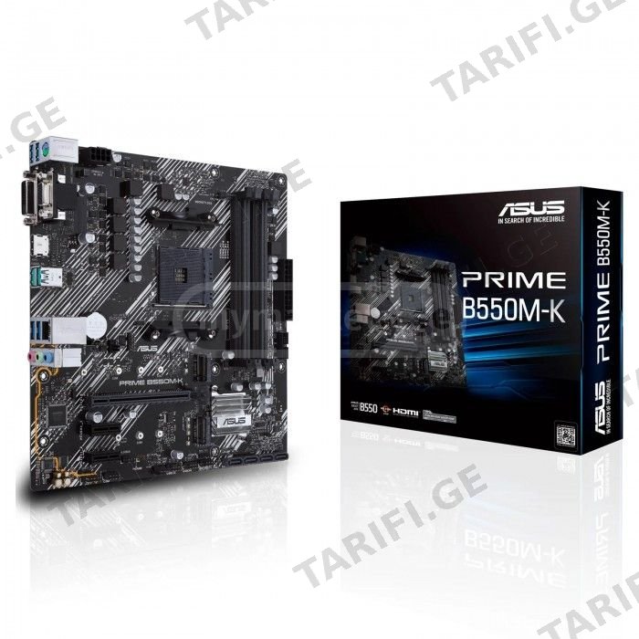 დედა დაფა - ASUS PRIME B550M-K / DDR4 / AM4 / mATX