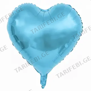ჰელიუმის ფოლგირებული ბუშტი, გული ცისფერი