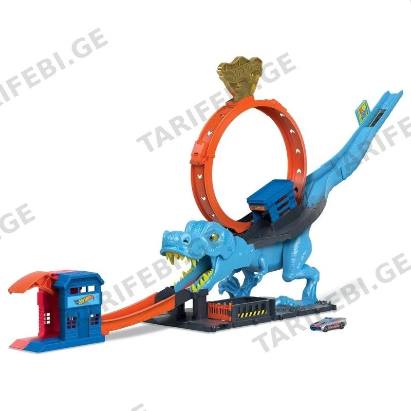 სათამაშო ტრასა MATTEL HKX42 HOT WHEELS CITY T-REX CHOMP DOWN