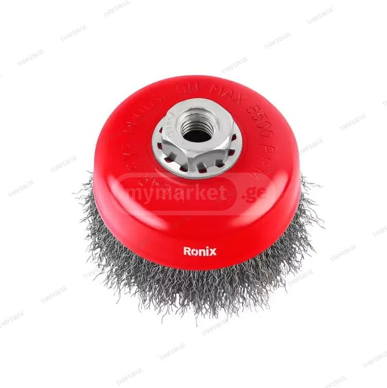 ჯამისებრი მავთულის ჯაგრისი RONIX RH-9941, 100 მმ
