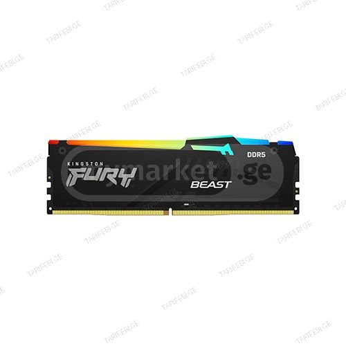 ოპერატიული - DDR5 16 GB 6000 MHz Kingston Fury Beast RGB XMP