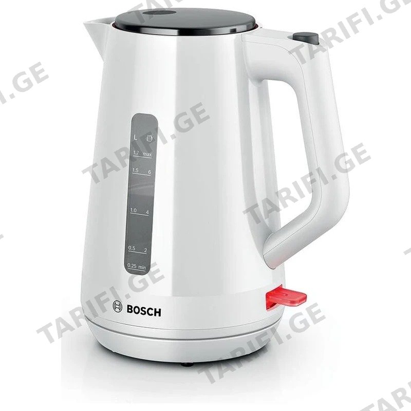 ელექტრო ჩაიდანი BOSCH TWK1M121 1.7 ლიტრი 2400W თეთრი