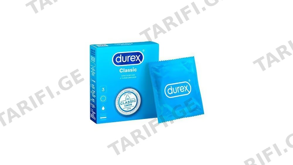 DUREX პრეზერვატივი კლასიკი-3ც