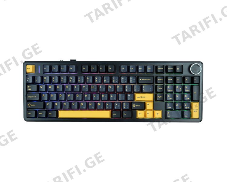 კლავიატურა AULA F99 PRO Tri-Mode RGB Mechanical Keyboard Thunder Black/Dark Blue/Orange (Star Vector Switch)