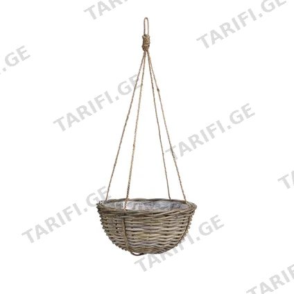 რატანის ყვავილის ქოთანი საკიდით Mica Decorations Timeless Elegance 40 x 20 სმ