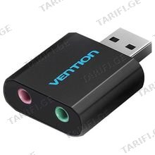 VENTION VAB-S17-B USB External Sound Card Black Metal Type