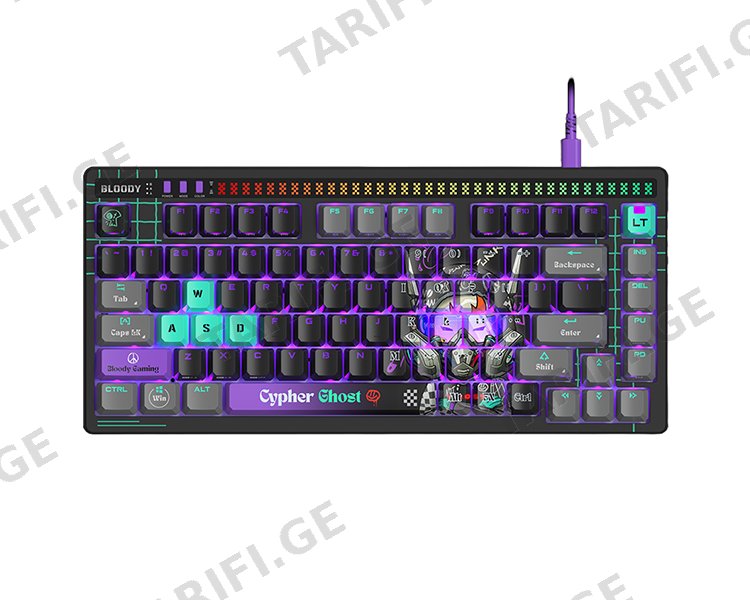 კლავიატურა A4tech Bloody AT75 Alpha Optical Switch Keyboard Cypher Ghost