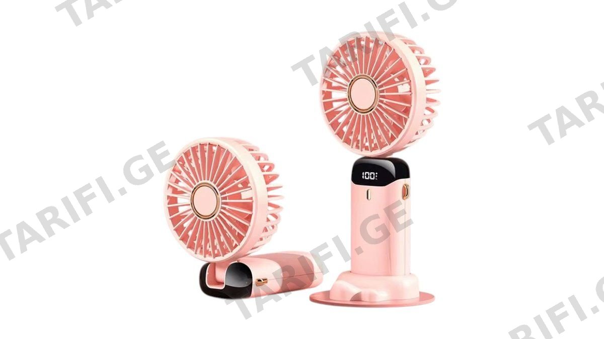 LED Digital Display Fan N15 Pink