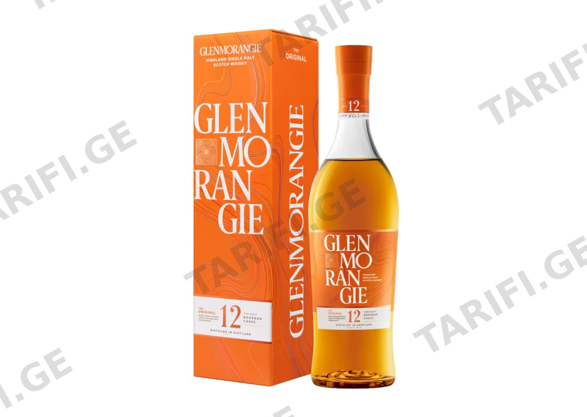 შოტლანდიური ერთალაოიანი ვისკი Glenmorangie Original 12 წლიანი - 1L