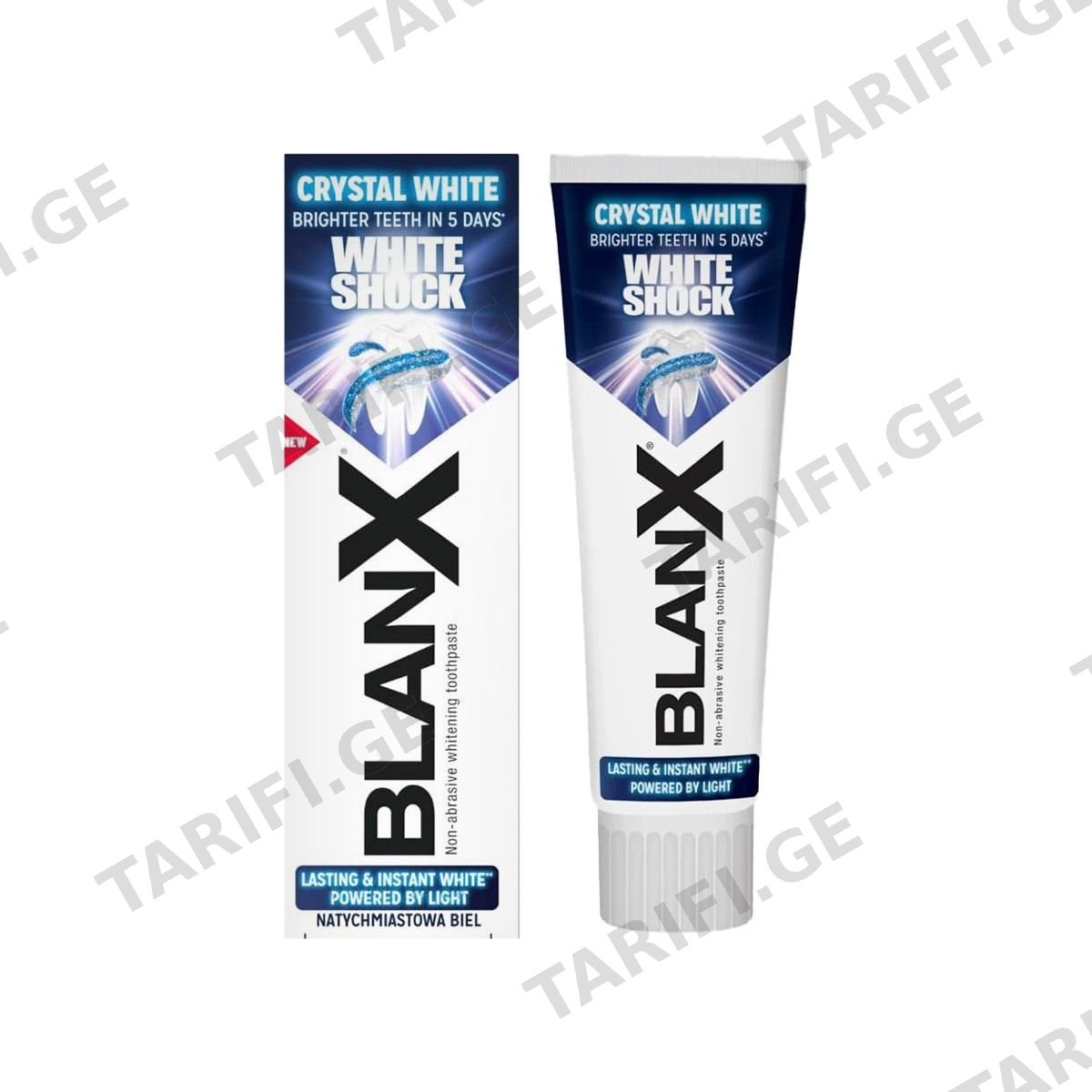 კბილის პასტა white shock 75მლ 1573 ბლენქსი - Blanx