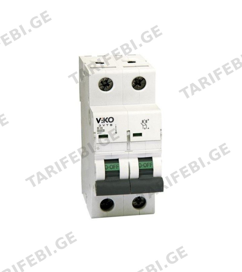 ელექტრო დამცველი 2*16A C 4,5 kA 4VTB-2C16 VIKO