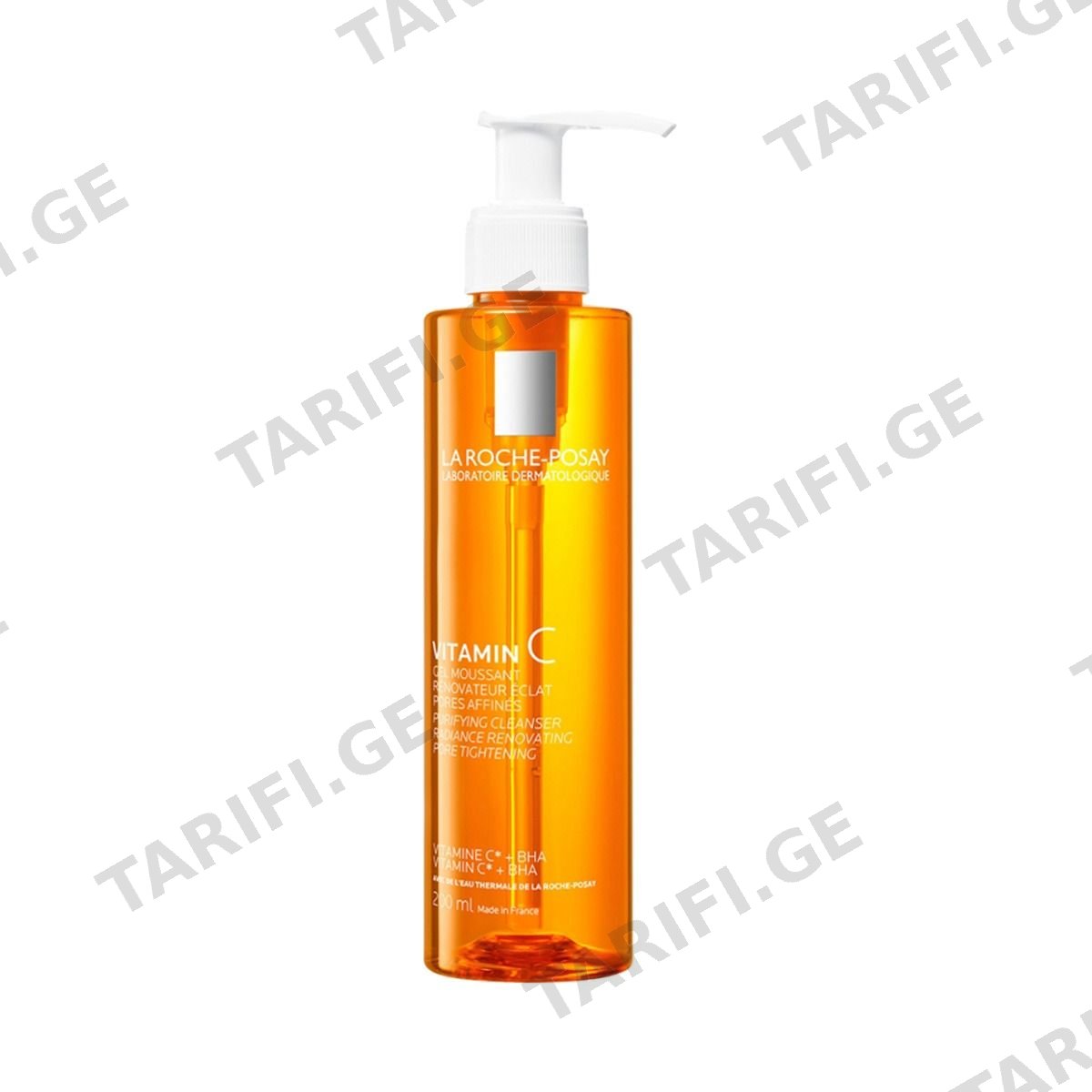 სახის გამწმენდი გელი Vit C 200მლ 3613 ლა როშ-პოზე - La Roche-Posay