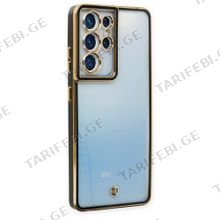 Samsung Galaxy S21 Ultra Liva lense Case სილიკონის ქეისი - შავი