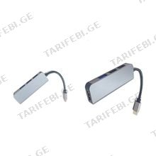 Kingda KDHUB5016 4in1 გადამყვანი ჰაბი USB-C to HDMI 4K+ USB charging