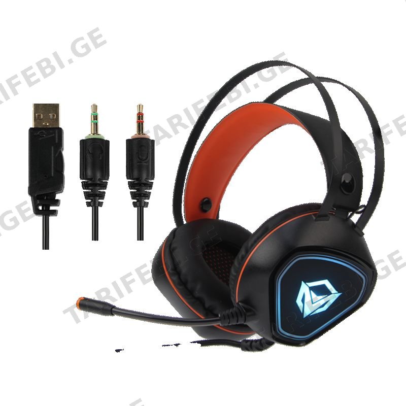 ყურსასმენი MeeTion HP020 3.5mm*2+USB Wired Gaming Headset Backlight