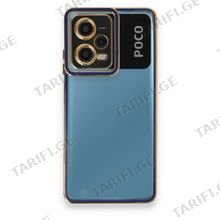 Xiaomi Poco X5 5G, Xiaomi Redmi Note 12 5G, Liva lense Case სილიკონის ქეისი - ლურჯი