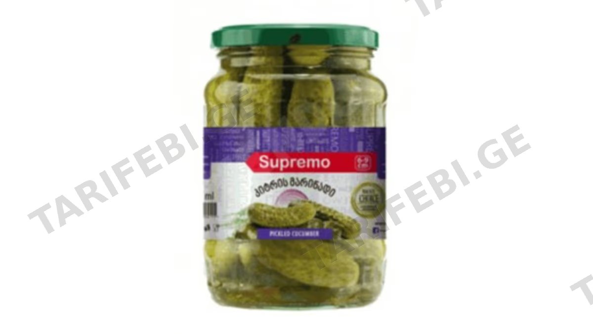 "SUPREMO"- კიტრის მარინადი 370 მლ