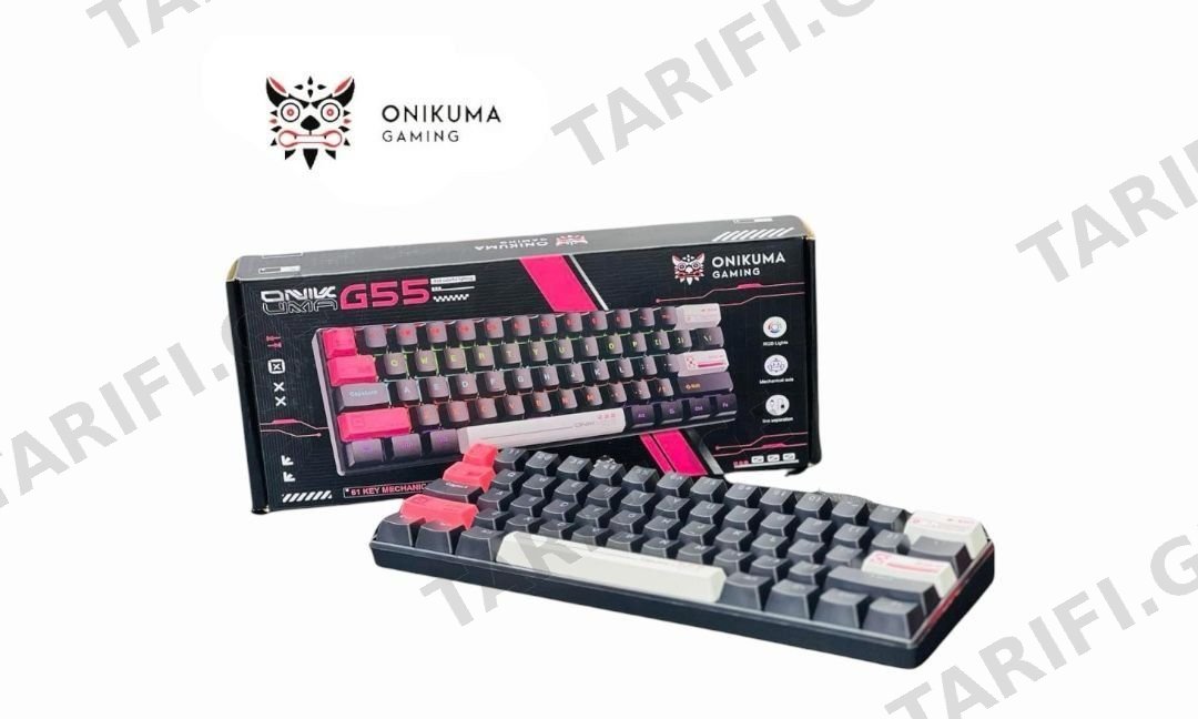 ONIKUMA G55 61 Keys RGB Colorful Lighting Wired Gaming Mechanical Keyboard