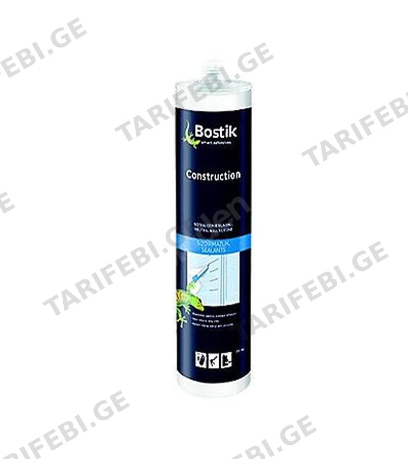 სილიკონი ფასადისთვის Construction RAL 7022 შავი 300 მლ BOSTIK