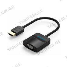 VENTION 42161 HDMI to VGA Converter with Female Micro USB and Audio Port 0.15M Black