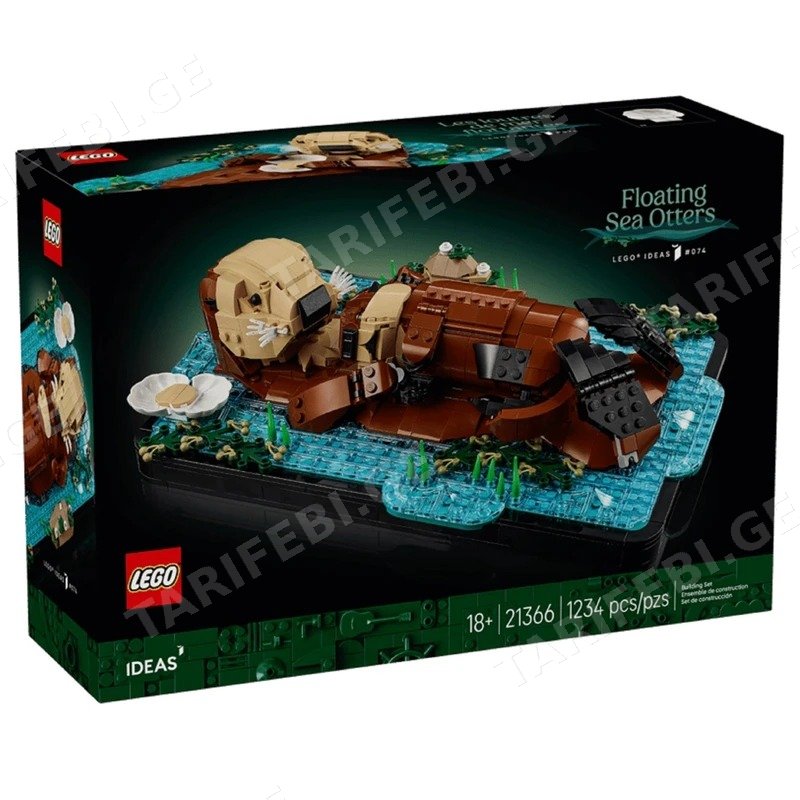 ასაწყობი კონსტრუქცია LEGO 21366 IDEAS FLOATING SEA OTTERS 1234 ნაწილი