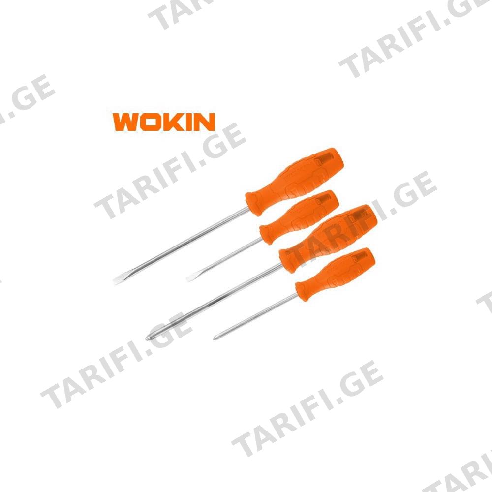 სახრახნისის ნაკრები Wokin 202604, 4Pcs Tool Set, SCREWDRIVERS SET Orange
