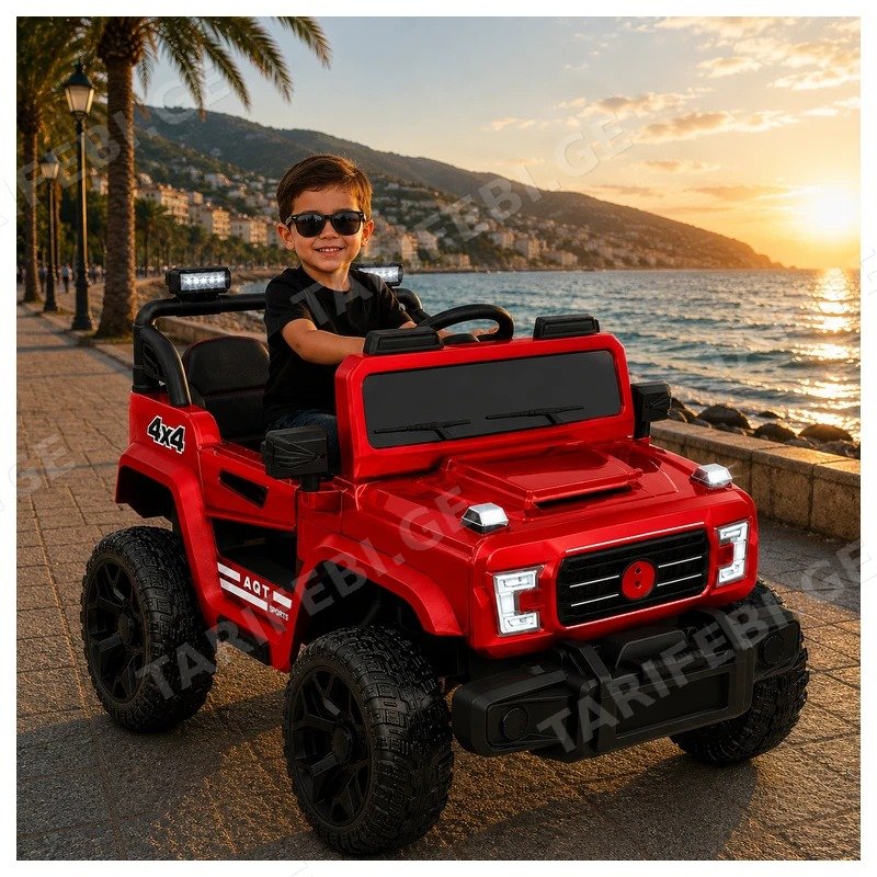 საბავშვო ელექტრო მანქანა MERCEDES J-60E-R 2 ძრავით და 12V აკუმულატორით