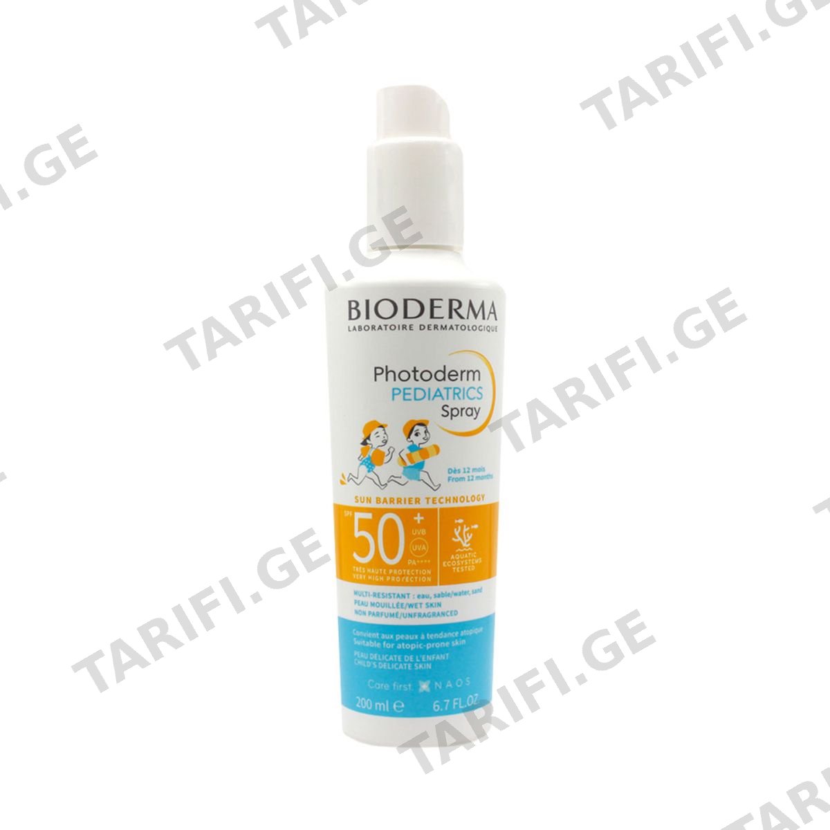 საბავშვო მზისგან დამცავი სპრეი Photoderm SPF50+ 7316 ბიოდერმა - Bioderma