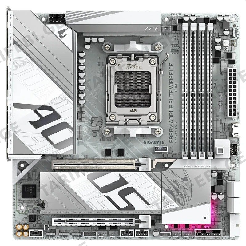 დედა დაფა GIGABYTE B850M AORUS ELITE WF6E ICE, AM5, DDR5, 256GB
