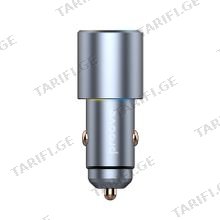 Car Charger Proove Double Energy 50W (Type-C + Type-C) metal gray