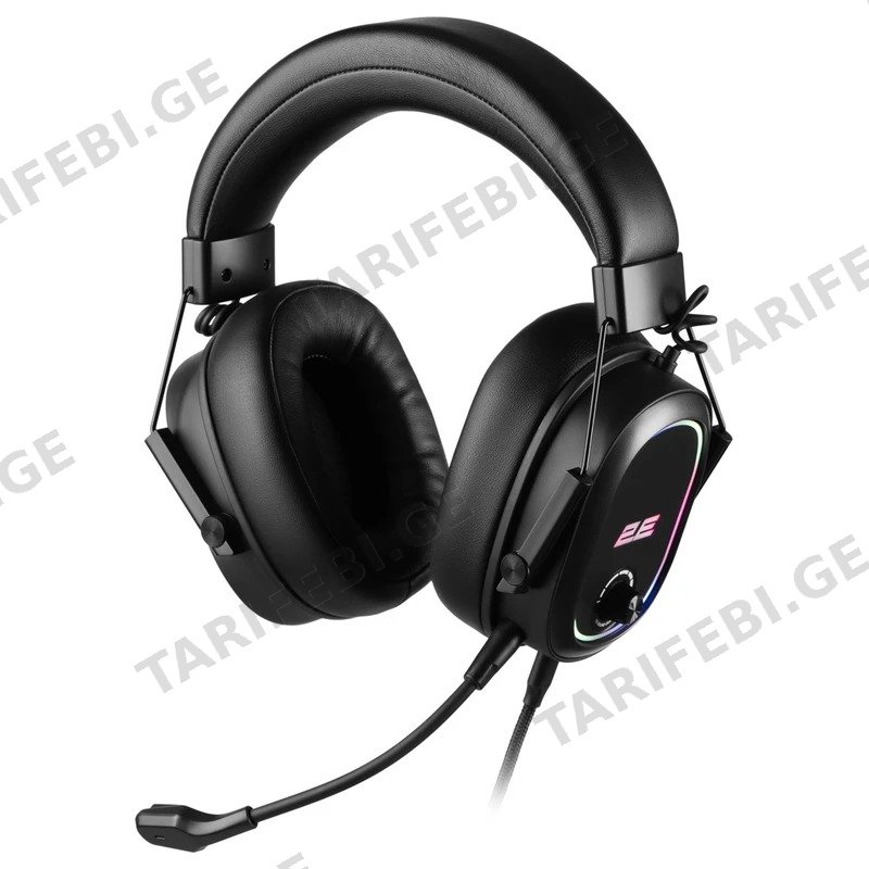გეიმინგ ყურსასმენი 2E HG320 V2 სადენიანი 7.1 SURROUND RGB შავი