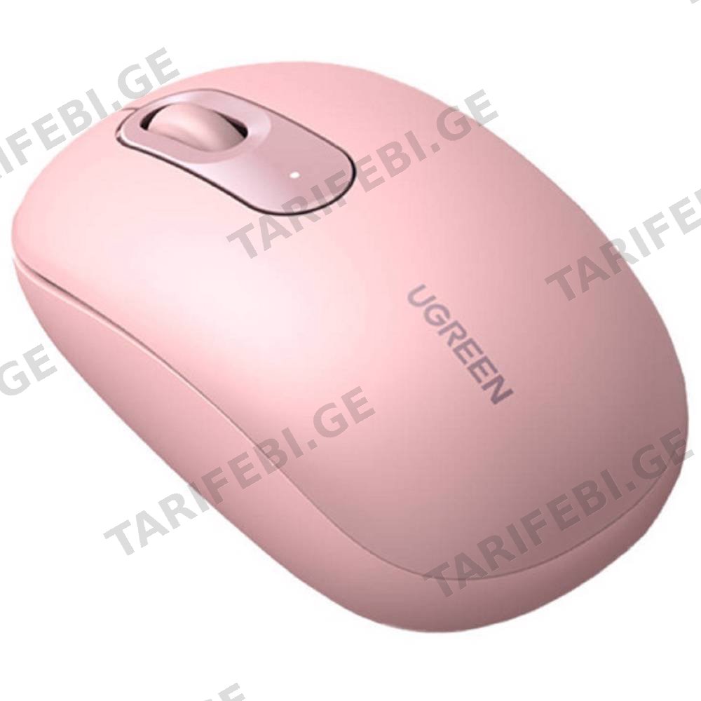 მაუსი UGREEN MU105 (90686), Wireless, USB, Mouse, Cherry Pink