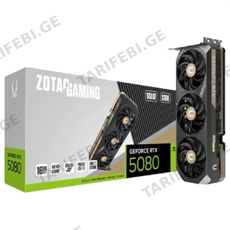 ვიდეო დაფა გეიმინგისთვის ZOTAC GEFORCE RTX 5080 16GB GDDR7 256-BIT
