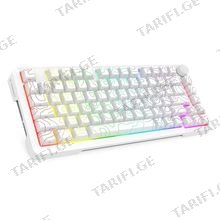 Onikuma MT902 Tri-Mode Gaming Keyboard White RGB მემბრანული Gaming კლავიატურა