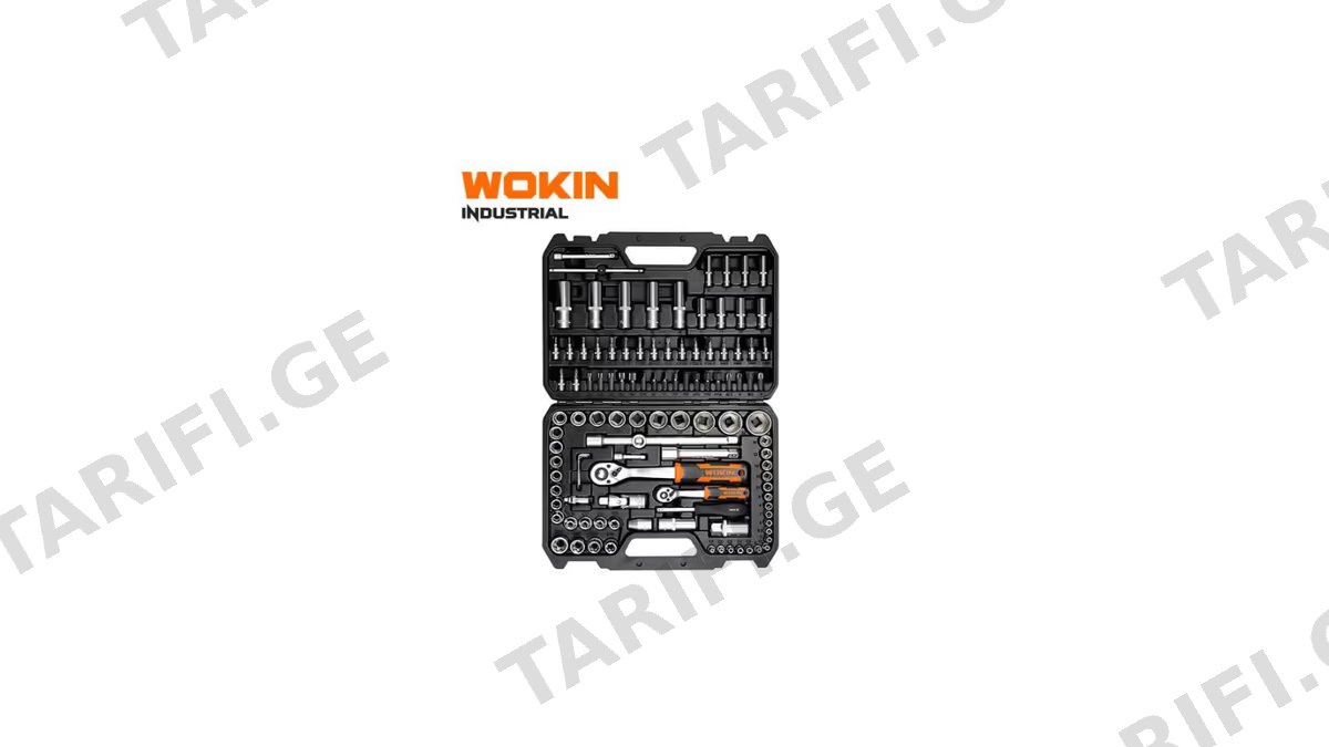 ხელსაწყოების ნაკრები Wokin 156610, 108Pcs Tool Set, Black