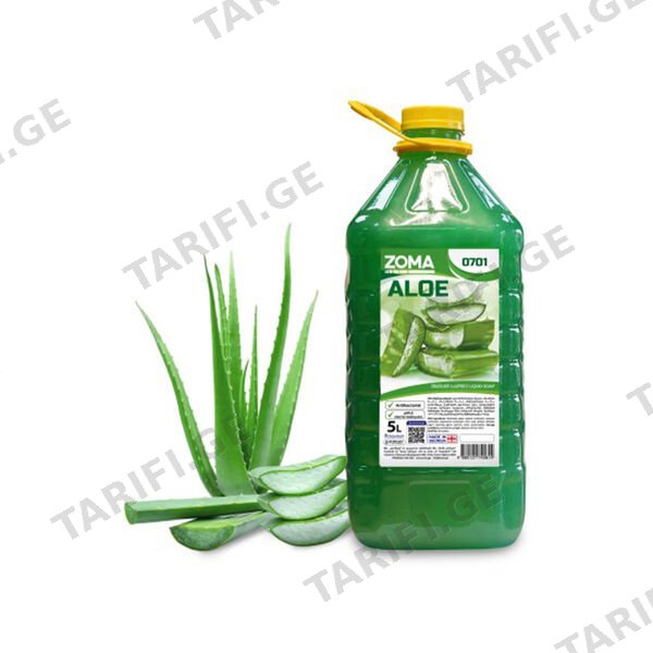 თხევადი საპონი ანტიბაქტერიული 5ლ Zoma Aloe (PET)