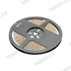 ლენტი LED GTV 24W 300 12V 3200K 5მ 3528