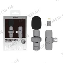 MINISO Mini Wireless Microphone for Phones Model: SW-MCW03 მიკროფონი