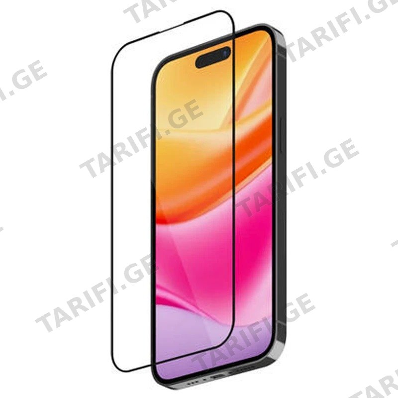 ეკრანის დამცავი GLASS PRO+ FULL SCREEN 3D APPLE IPHONE 16-ისთვის შავი