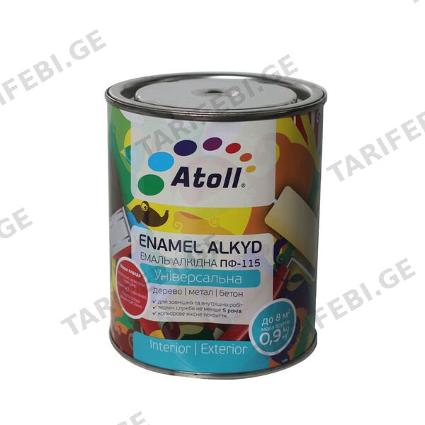 0.8კგ ემალის საღებავი ცისფერი ATOLL ПФ-115