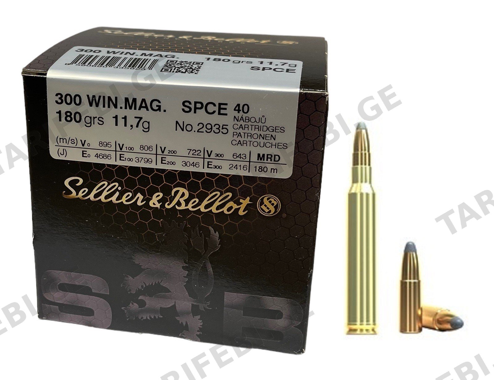 Cartridge 300 Win Magnum 7,62*67 . 180gr 11,7g