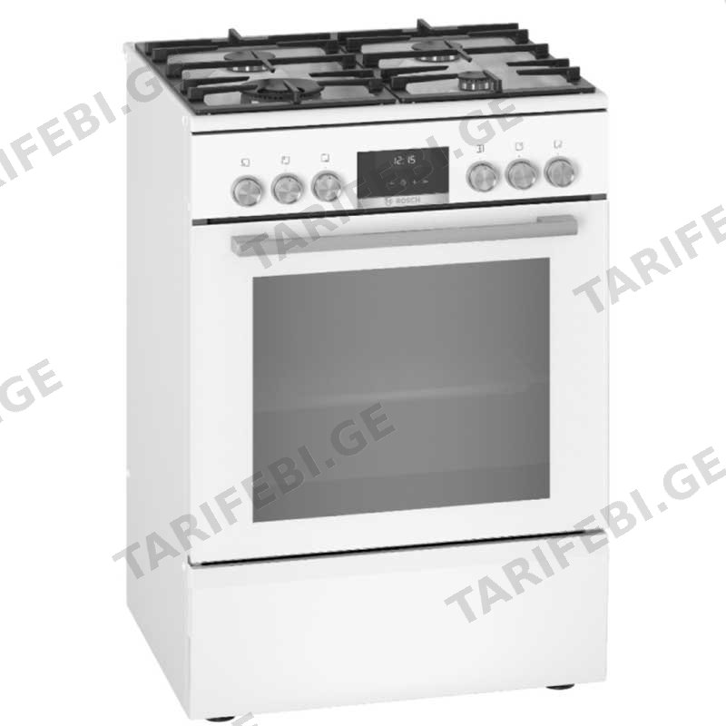 გაზქურა BOSCH HXS59AI21Q, 4GAS, GAS COOKER, WHITE
