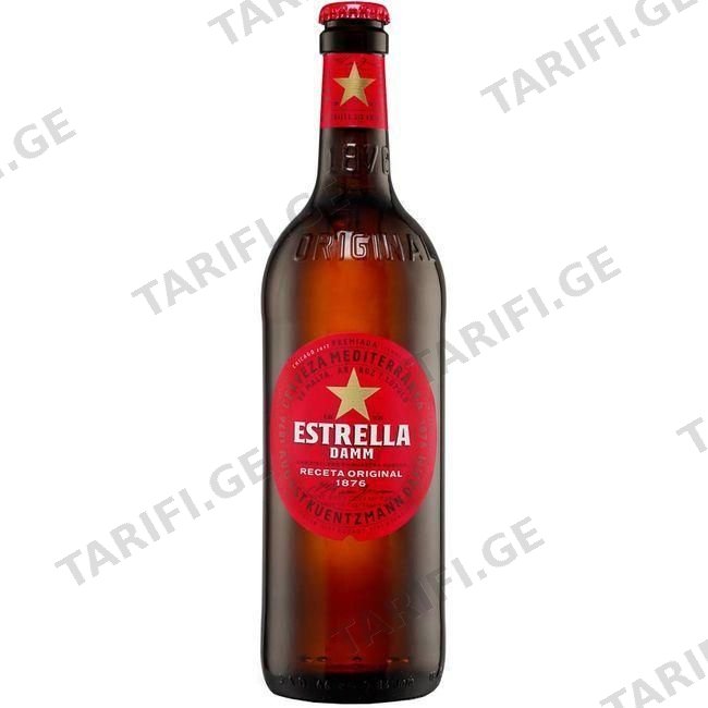 ლუდი "ESTRELLA DAMM" 5.4% - 0.66 ლ ბოთლი - 12ც/ყ