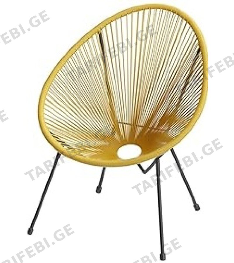 სკამი გარე FC1039 ზომა: D78*W72*H89cm - 19x1.2mm ფერი: YELLOW
