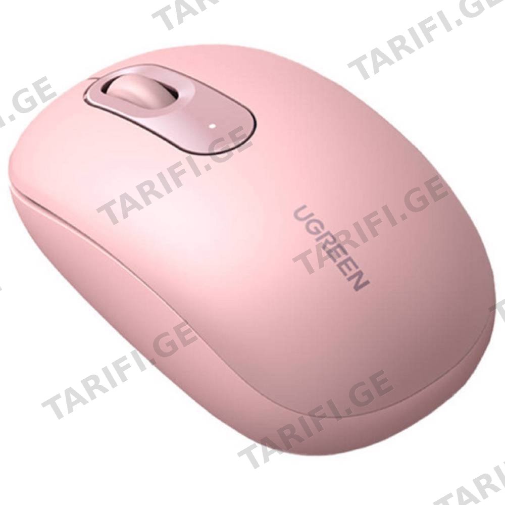 მაუსი UGREEN MU105 (90686), Wireless, USB, Mouse, Cherry Pink