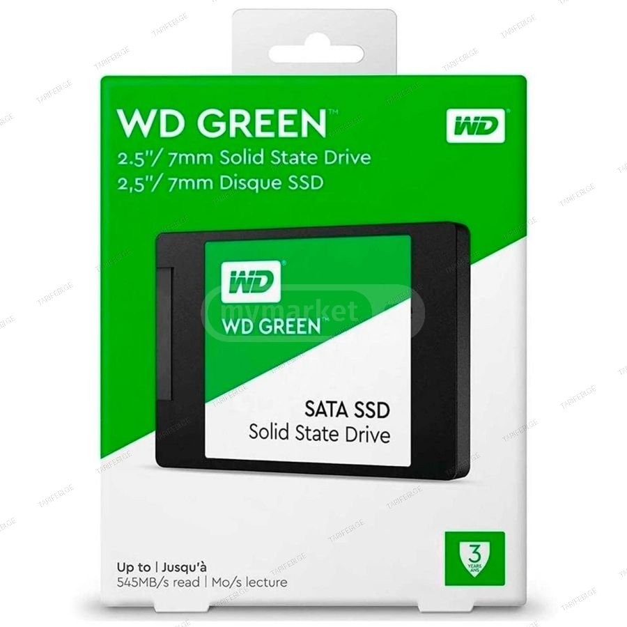 ახალი 480GB WD Green SSD-ები გარანტიით