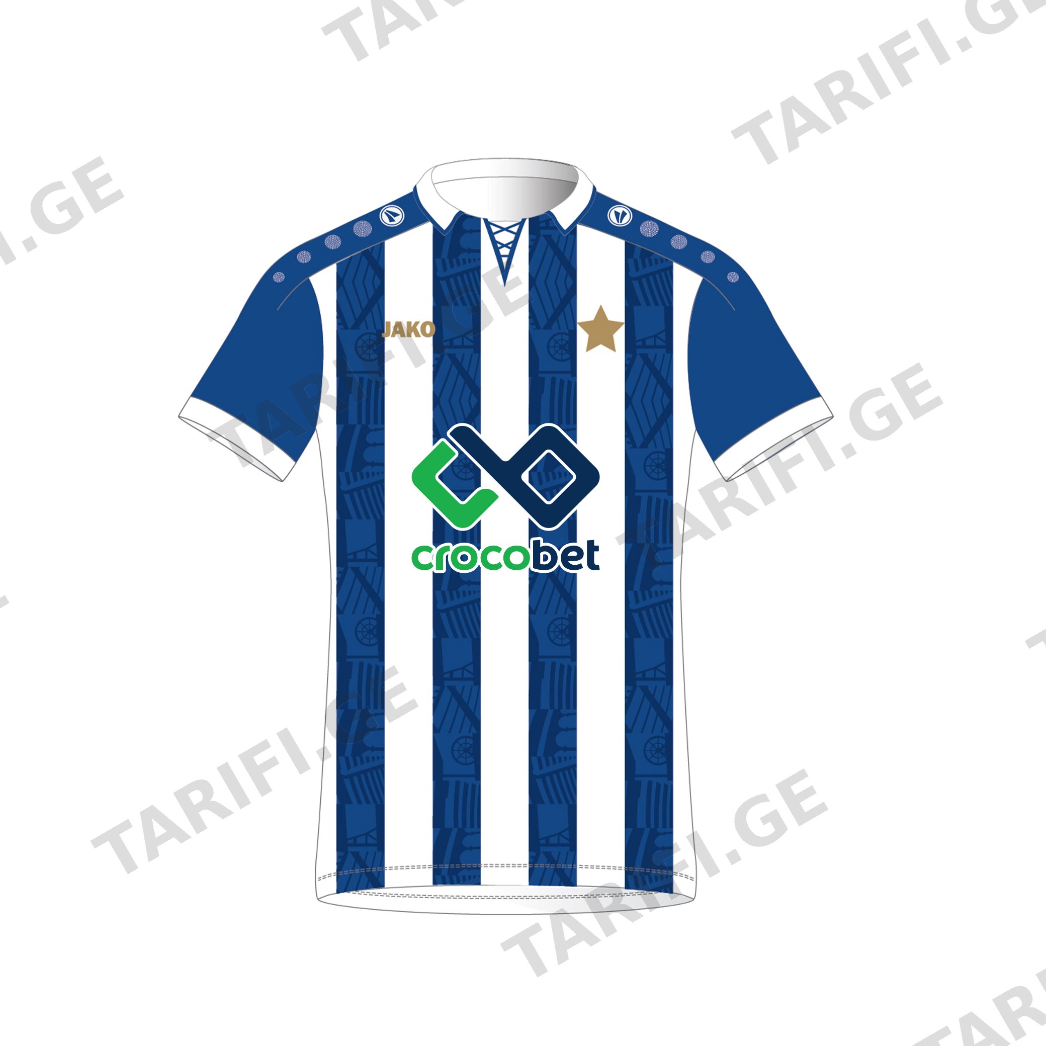 დინამო თბილისის საშინაო მაისური JAKO Blue Striped Size M