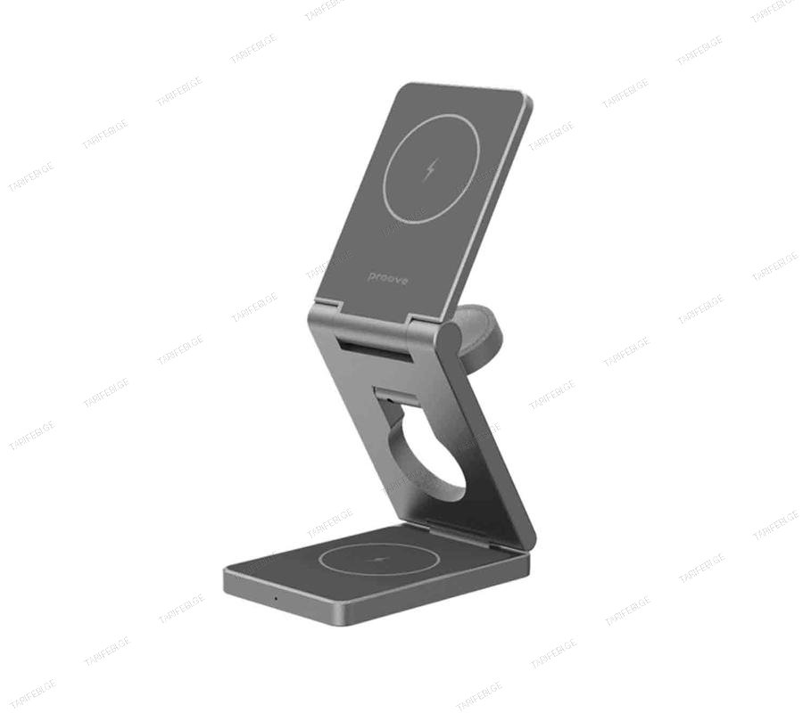 Wireless charger Proove Titan Volt 3 in 1 gray
